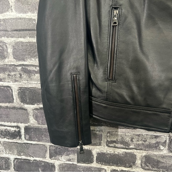 REED EST. 1950 Women's Jacket Genuine Lambskin Leather Biker Fashion Coat - Picture 9 of 16